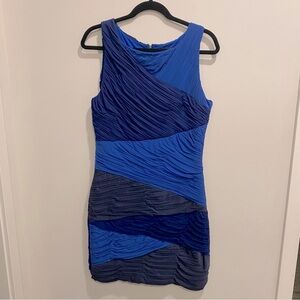 BCBG MaxAzria Blue Bodycon Dress - Size L